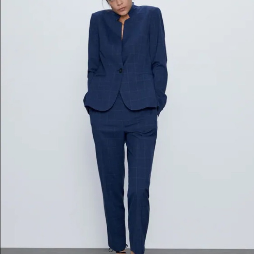 ZARA TAILORED PLAID BLAZER